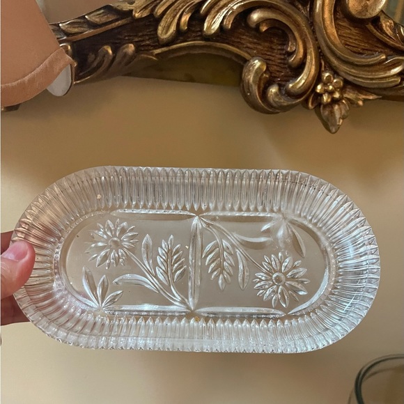 Vintage 2 Pc Lausitzer Glass Germany 25% Lead Crystal Creamer and Butter Dish - Picture 3 of 5